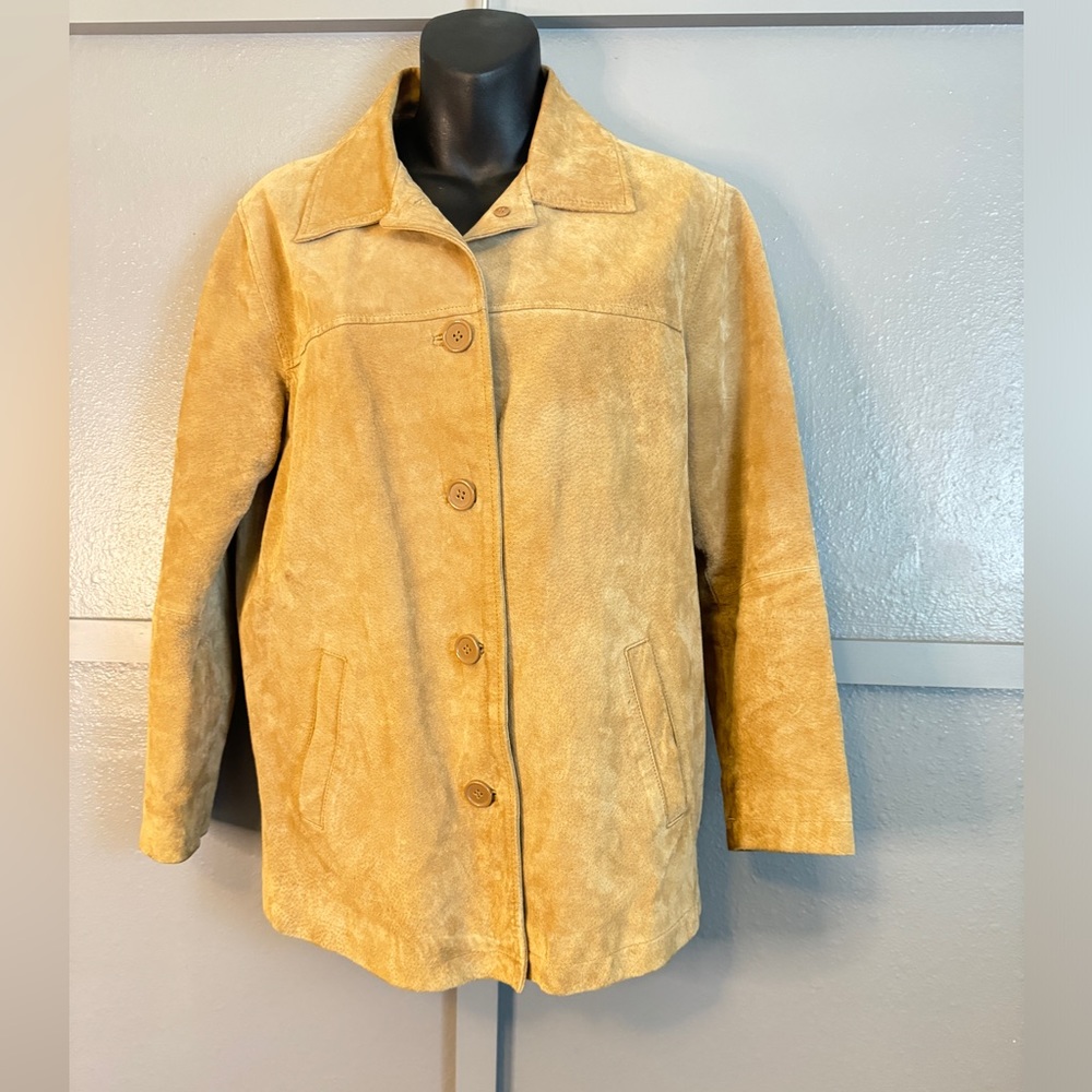 Moda International Tan Suede Leather Jacket Women’s XS